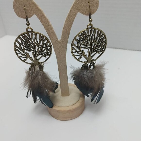 5/$25 Feather Earrings Peacock Feathers Earrings Boho Statement Jewelry Retro - Picture 7 of 7